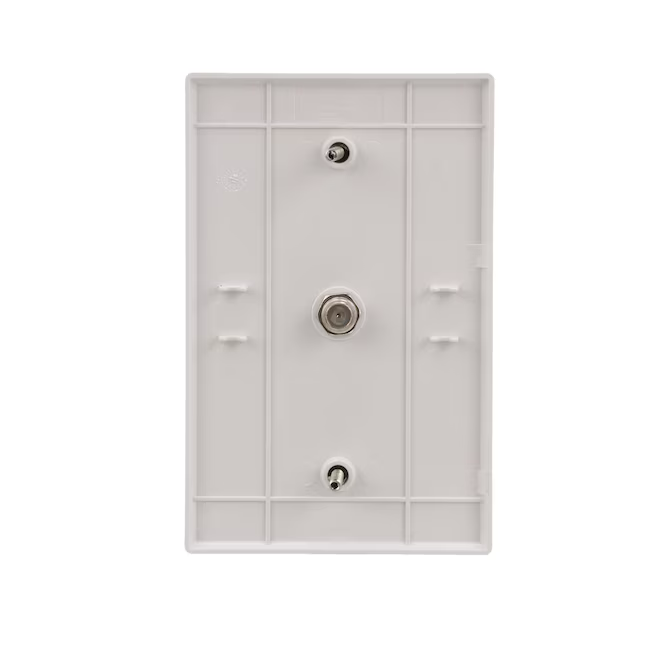 Eaton 1-Gang Midsize White Plastic Indoor Wall Plate