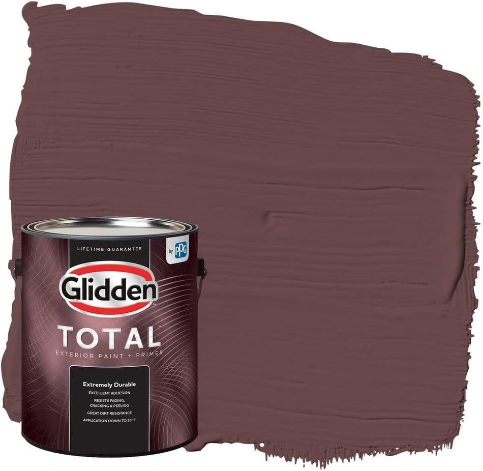 Pintura e imprimador para exteriores Glidden Total Semibrillante, Chocolate Eclair