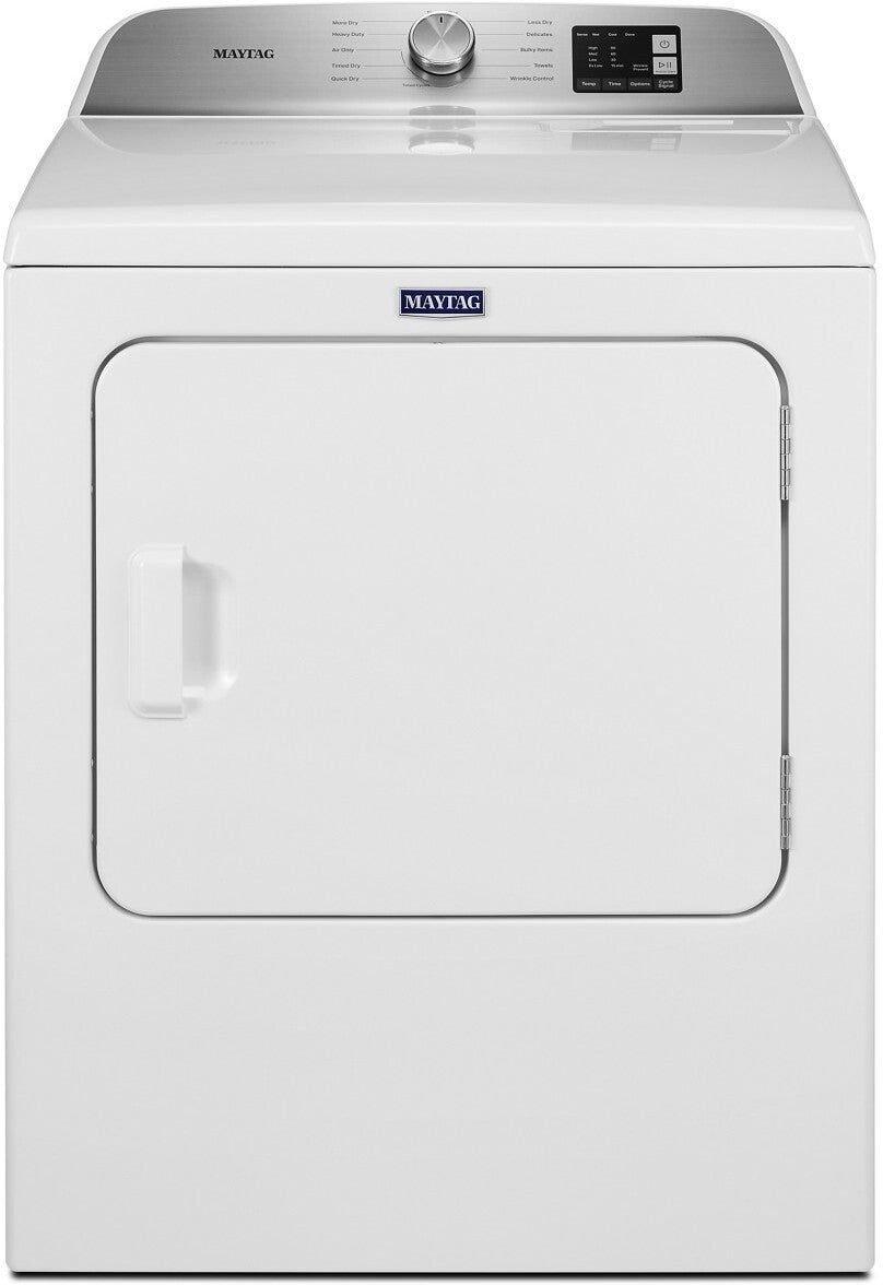 Secadora eléctrica de ciclo de vapor Maytag Pet Pro de 7 pies cúbicos (blanco)