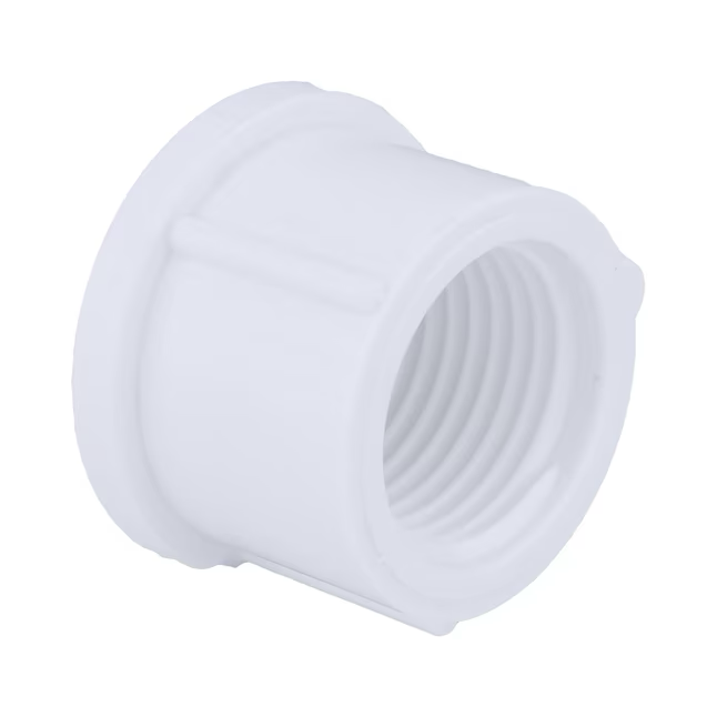 Charlotte Pipe 1-1/4-in. White PVC Cap for Pressure Applications