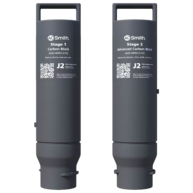 A.O. Smith RO Carbon Block Replacements for Stage 1 and 3 Carbon Block Under Sink Replacement Filter (Pack of- 2)