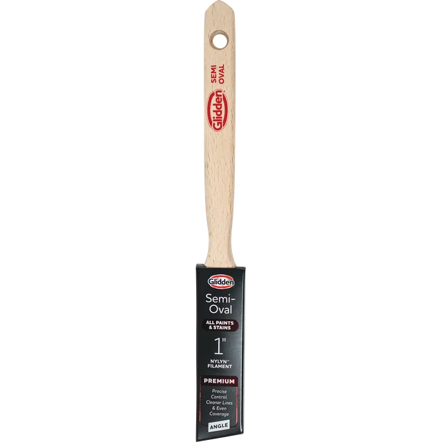 Glidden 1 in. Semi-Oval Angled Paint Brush