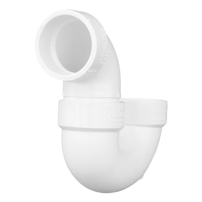 Charlotte Pipe 2-in x 2-in PVC DWV Hub P-Trap for Non-Potable Water, NSF Safety Listed