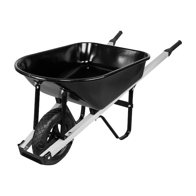 Project Source 5.5-cu ft Steel Wheelbarrow