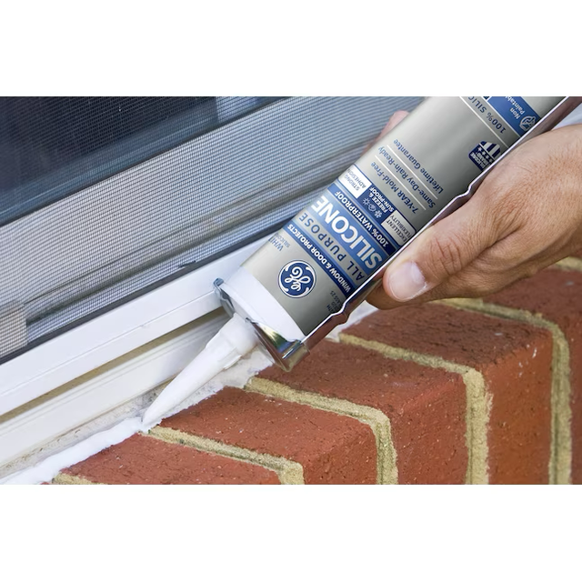 GE Silicone 1 All Purpose, Windows, Doors, Exteriors 10.1-oz Clear Silicone Caulk