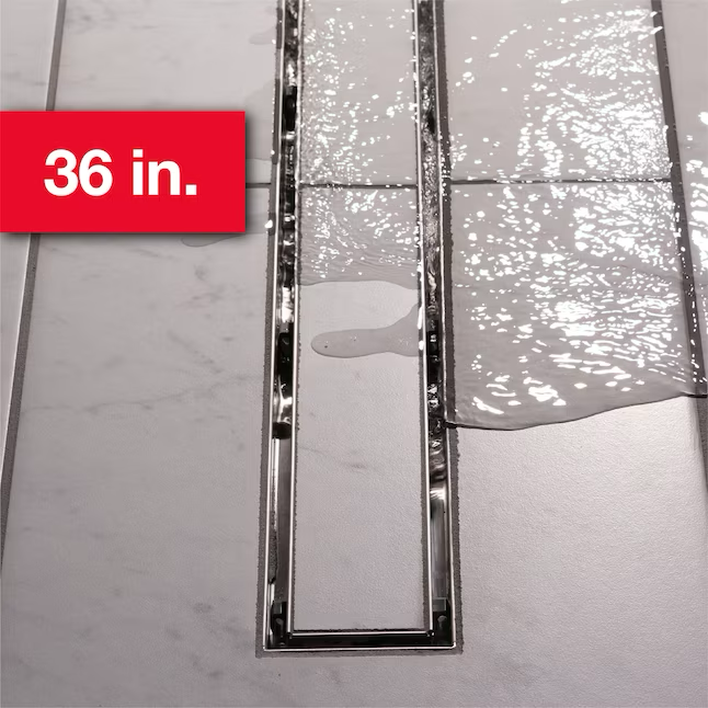 Oatey Vivante 36-in Stainless Steel Linear Shower Drain with Tile-In Cover