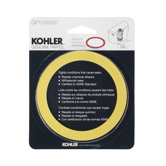 Sello de válvula de descarga de ajuste universal de plástico amarillo KOHLER de 3,38 pulgadas
