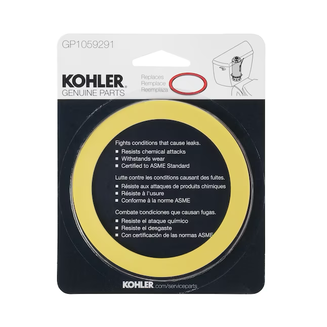 KOHLER 3,38-Zoll-Spülventildichtung aus gelbem Kunststoff mit universeller Passform