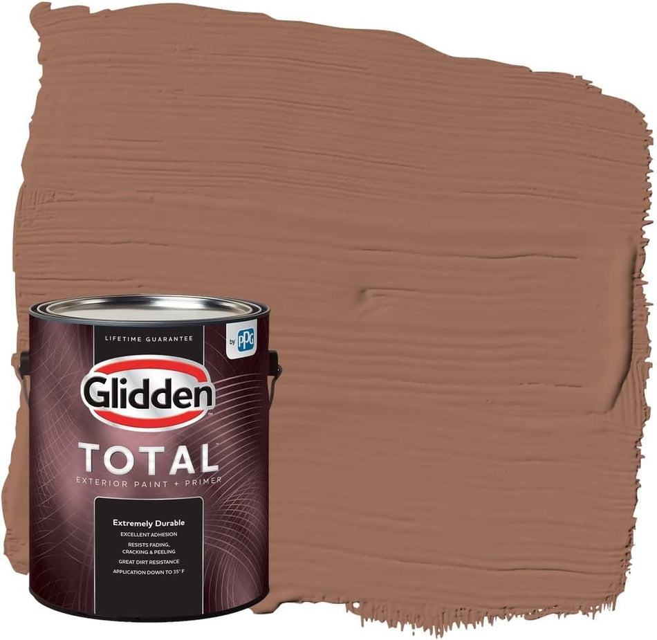 Glidden Total Exterior Paint &amp; Primer semibrillante, Prairie Fire