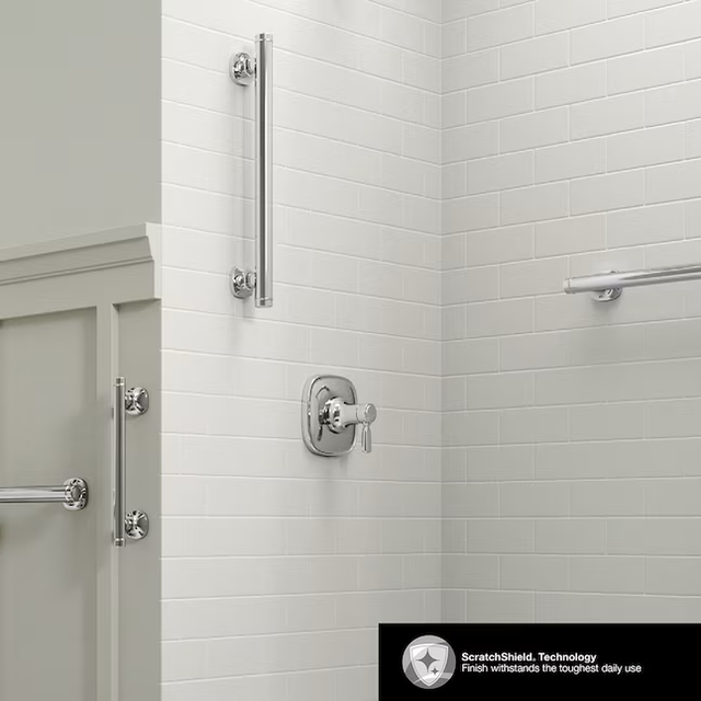 KOHLER Ealing 9-in Polished Chrome Wall Mount Grab Bar (300-lb Weight Capacity)