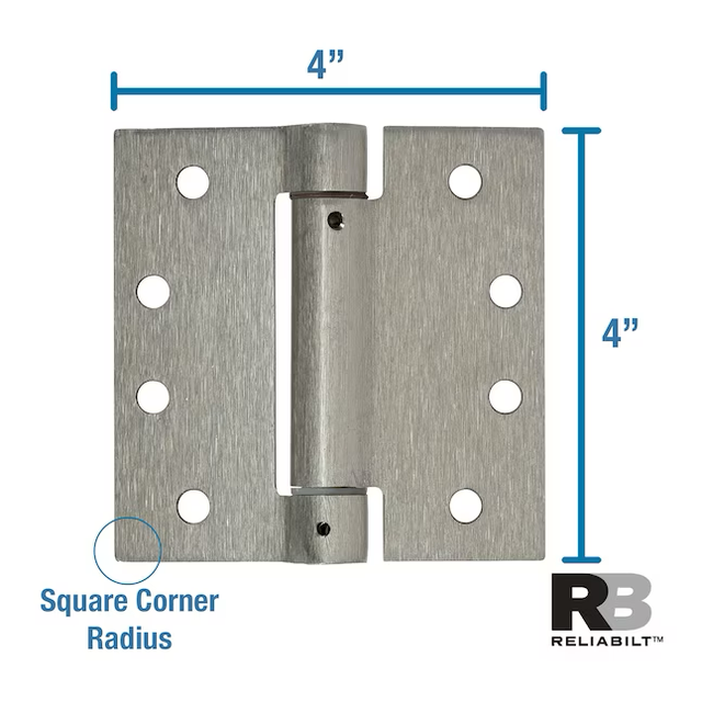 RELIABILT 4-in H x Square Satin Nickel Spring Interior Door Hinge