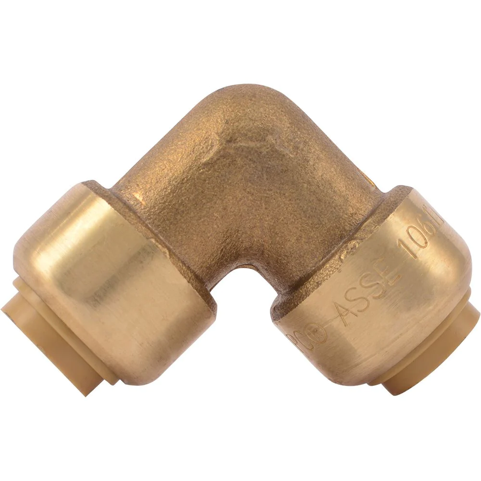 SharkBite 3/8 in. (1/2 in. OD) x 3/8 in. (1/2 in. OD) Brass Push 90-Degree Elbow