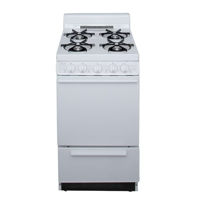 Holiday 20-in 4 Burners 2.4-cu ft Freestanding Natural Gas Range (White)