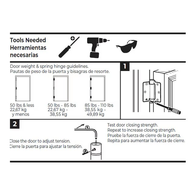 RELIABILT 4-in H x 5/8-in Radius Satin Nickel Spring Interior Door Hinge