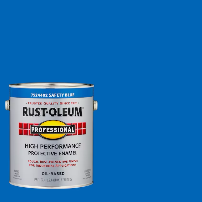 Rust-Oleum Professional Gloss Safety Blue Pintura de esmalte industrial a base de aceite para interiores/exteriores (1 galón)