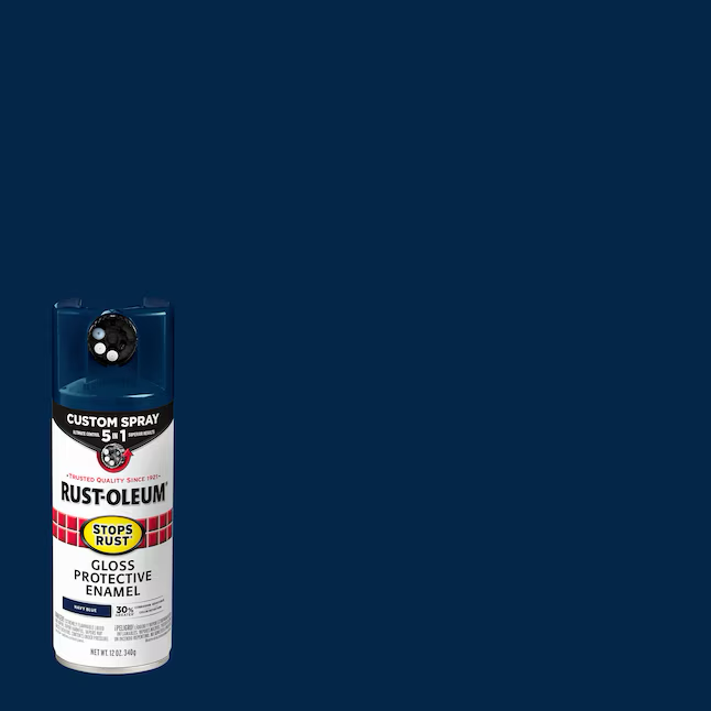 Pintura en aerosol azul marino brillante Stops Rust 5 en 1 de Rust-Oleum (peso neto: 12 oz)