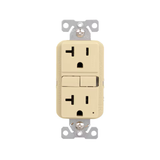 Eaton 20-Amp 125-volt Tamper Resistant GFCI Residential Decorator Outlet, Ivory