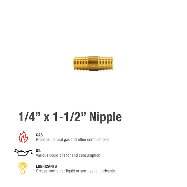 Proline Series 1/4-in x 1/4-in Threaded Male Adapter Nipple Fitting