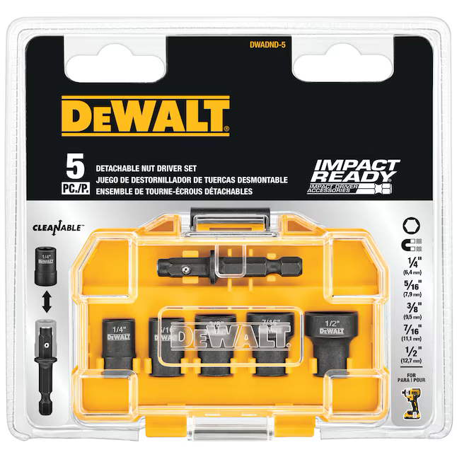 Broca atornilladora de impacto para atornillar tuercas lista para impacto DEWALT (5 piezas)