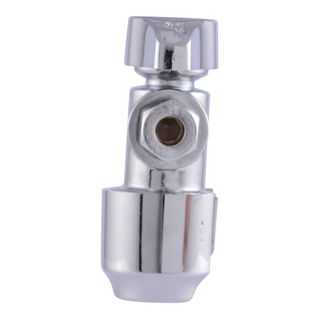 SharkBite 1/2-in Push-to-connect x 1/4-in Compression Brass Quarter Turn Stop Angle Valve