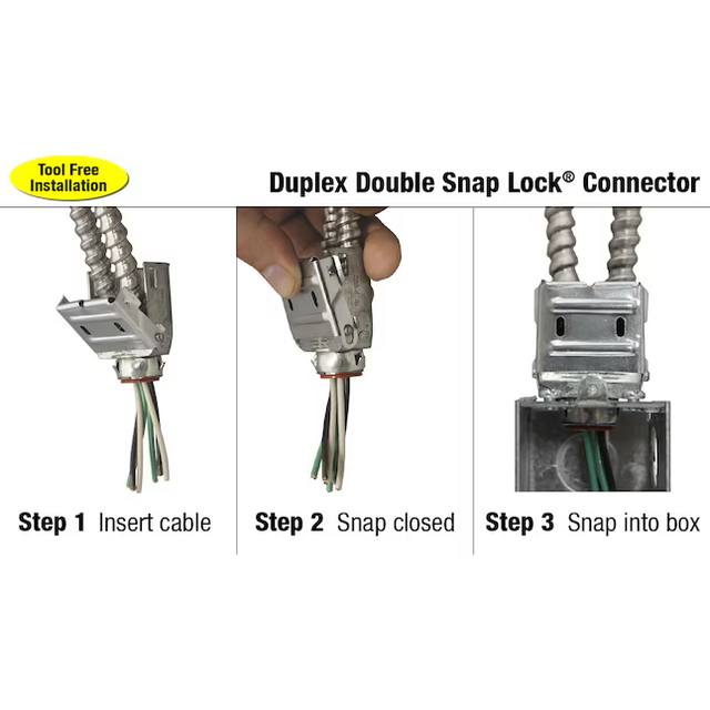 Flexible Duplex-Steckverbinder-Leitungsverschraubungen Sigma ProConnex 3/8 Zoll aus Zinkdruckguss