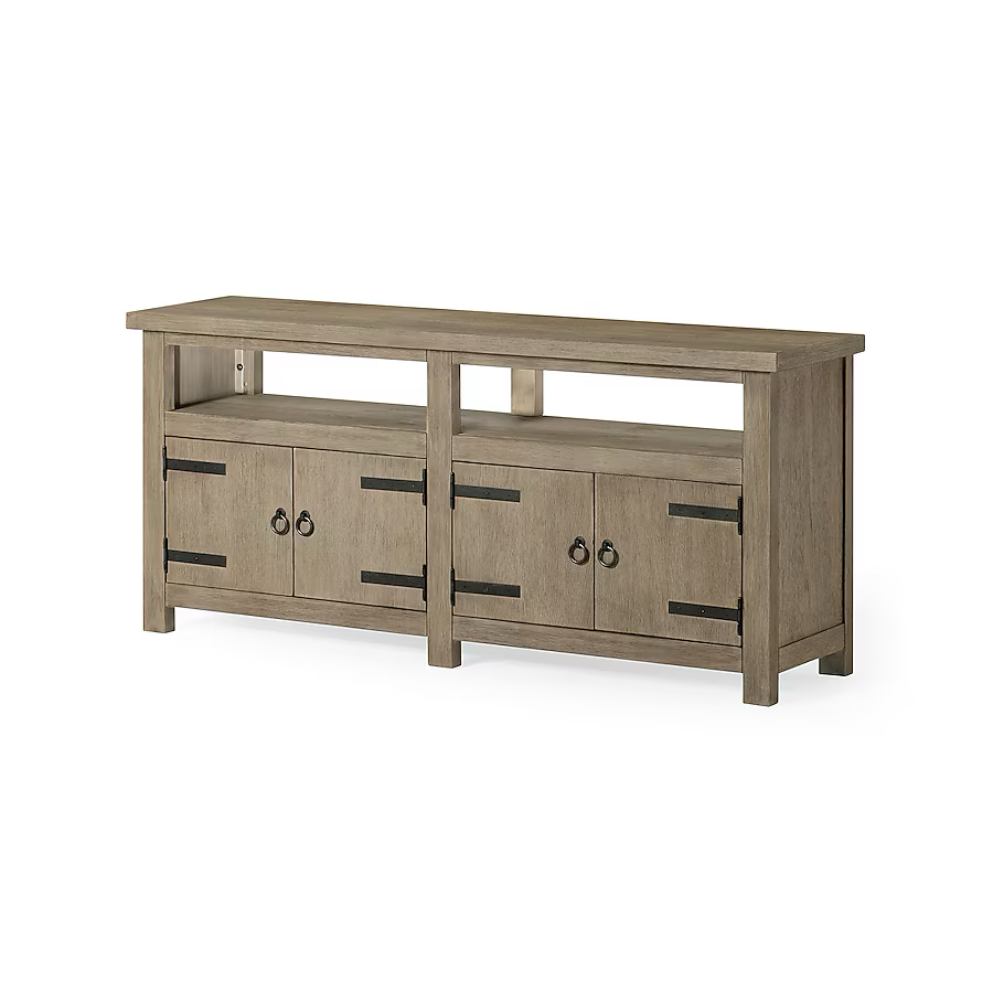 Maven Lane Weathered Grey Traditional Wood Media Cabinet