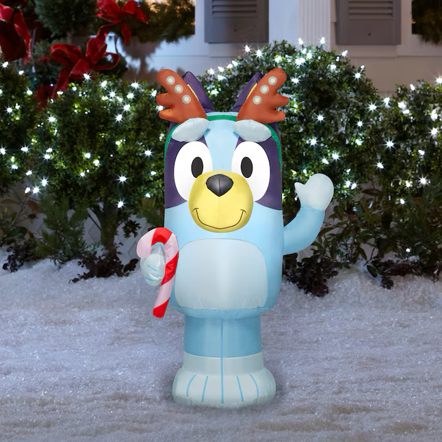 Inflable navideño con luces LED Bluey de 3,5 pies