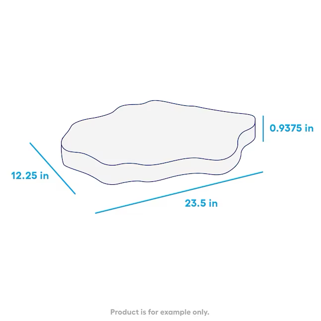 Riccobene Piedra para patio de hormigón de pizarra irregular de 23,5 pulgadas de largo x 12,25 pulgadas de ancho x 1 pulgada de alto