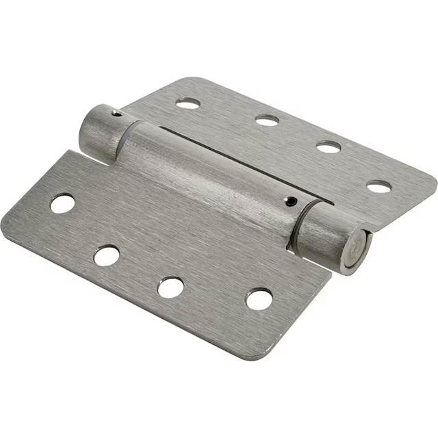 RELIABILT 4-in H x 1/4-in Radius Satin Nickel Spring Interior Door Hinge