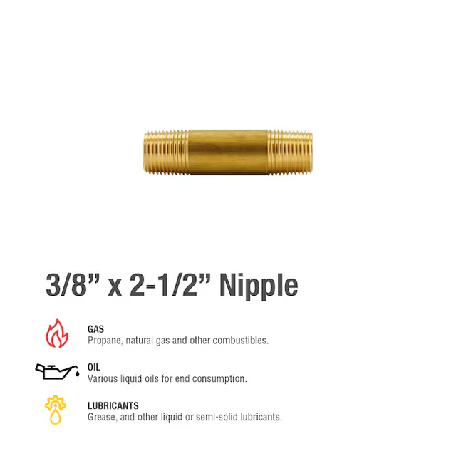 Proline Series 3/8-in x 3/8-in Threaded Male Adapter Nipple Fitting