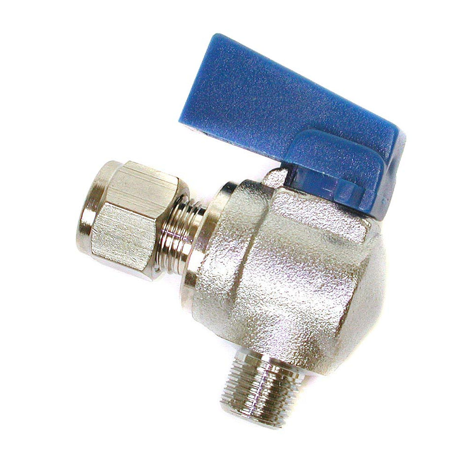 Dial ¼” cc x ⅛” MPT Angle Ball Valve