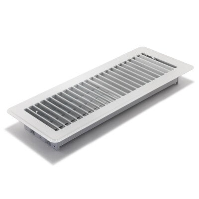 Accord 4-in x 14-in 2-way Steel White Floor Register