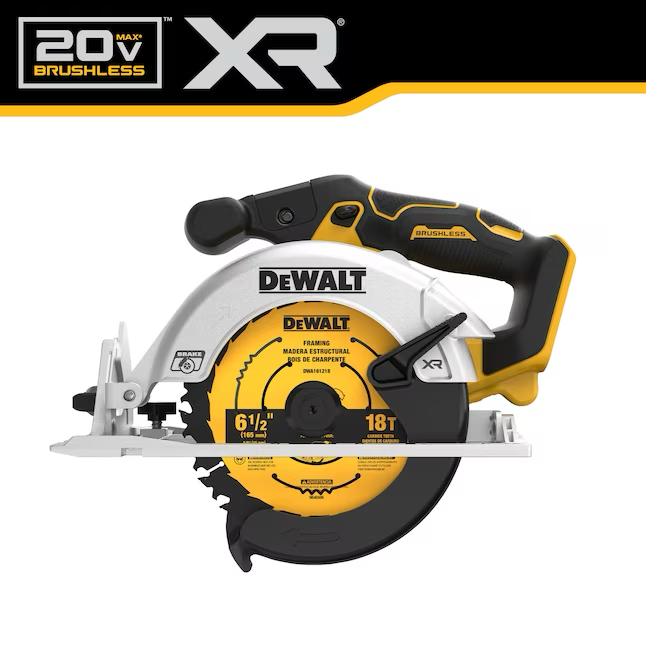 DEWALT XR 20-Volt Max 6-1/2-Zoll bürstenlose Akku-Kreissäge (ohne Zubehör)