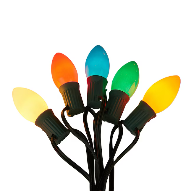 Luces navideñas incandescentes multicolores C9 de Holiday Living, 25 unidades