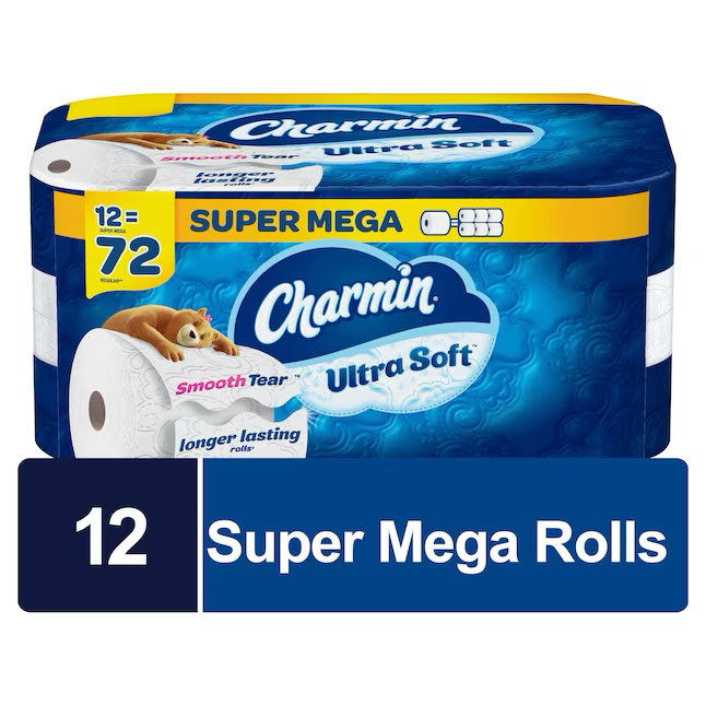 Charmin Ultra Soft Super Mega 12er-Pack 2-lagiges Toilettenpapier