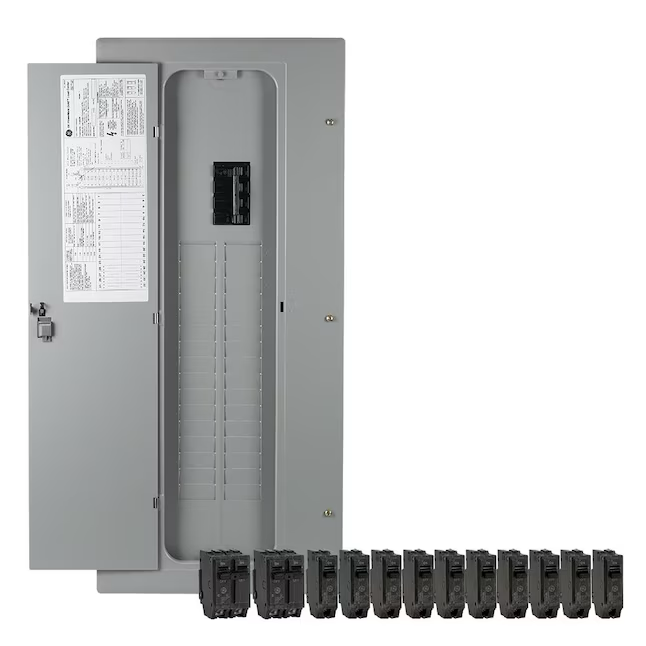 GE PowerMark Gold 200-Amp 32-Spaces 40-Circuit Indoor Main Breaker Load Center (Value Pack)