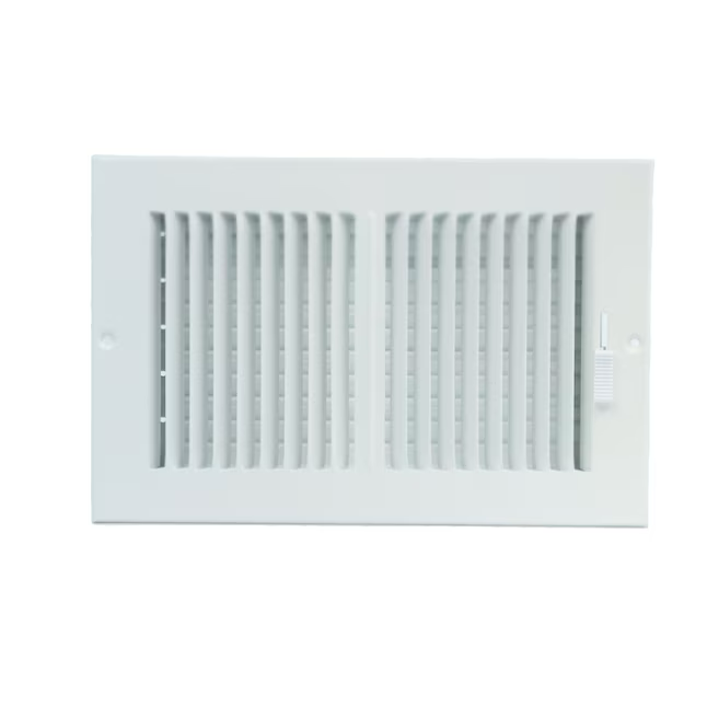 RELIABILT 10-in x 6-in 2-way Steel White Sidewall/Ceiling Register