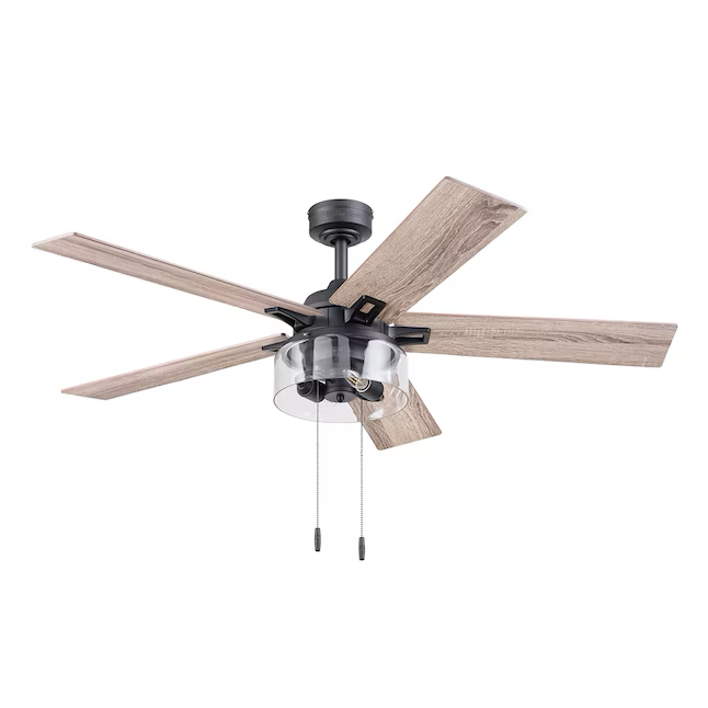 Harbor Breeze Hathaway 52-in Matte Black Indoor Ceiling Fan (5-Blade)