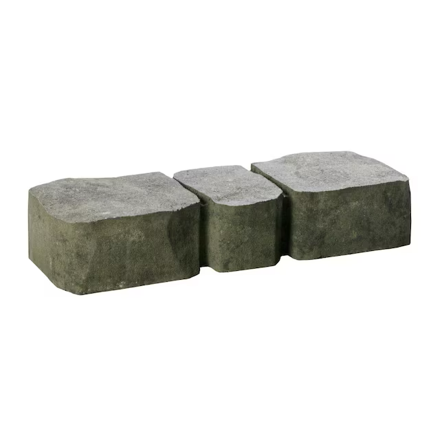 Oldcastle Haloedge Piedra de borde recto de hormigón gris de 15,75 pulgadas de largo x 5,25 pulgadas de ancho x 3 pulgadas de alto