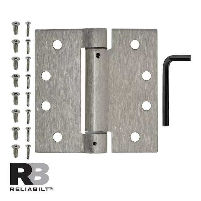 RELIABILT 4-in H x Square Satin Nickel Spring Interior Door Hinge