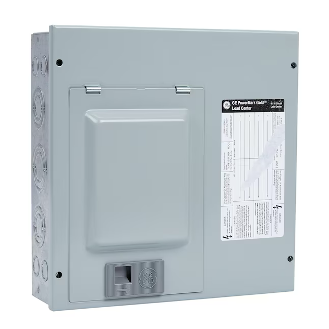 GE PowerMark Gold Centro de carga de lengüeta principal convertible para interiores, 125 amperios, 8 espacios, 16 circuitos (paquete económico)