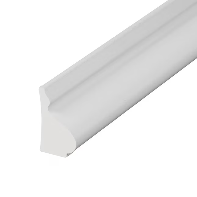 Royal Building Products 11/16 Zoll x 8 Fuß Colonial Unfinished PVC 2450 Fußleistenform