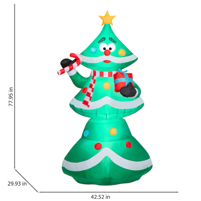 Holiday Living 6.5-ft LED Animated Christmas Tree Christmas Inflatable