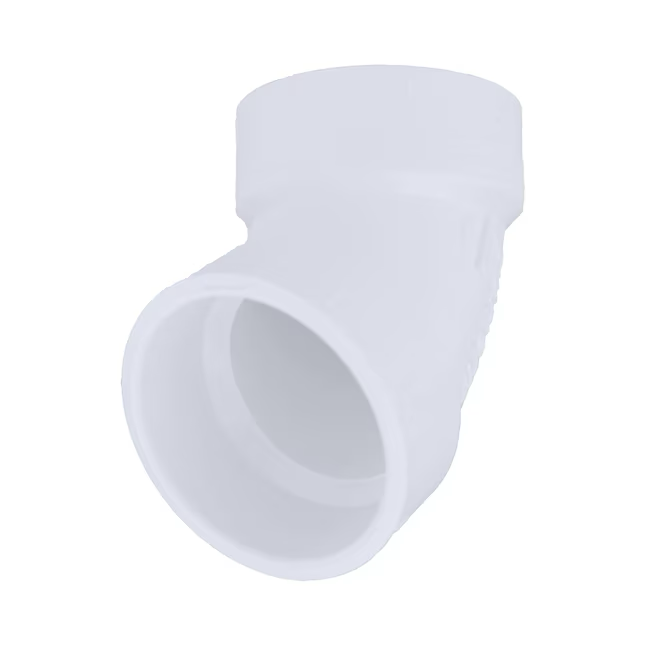 Charlotte Pipe 2-in PVC DWV Hub x Hub 60 Degree Elbow for Sanitary Drain