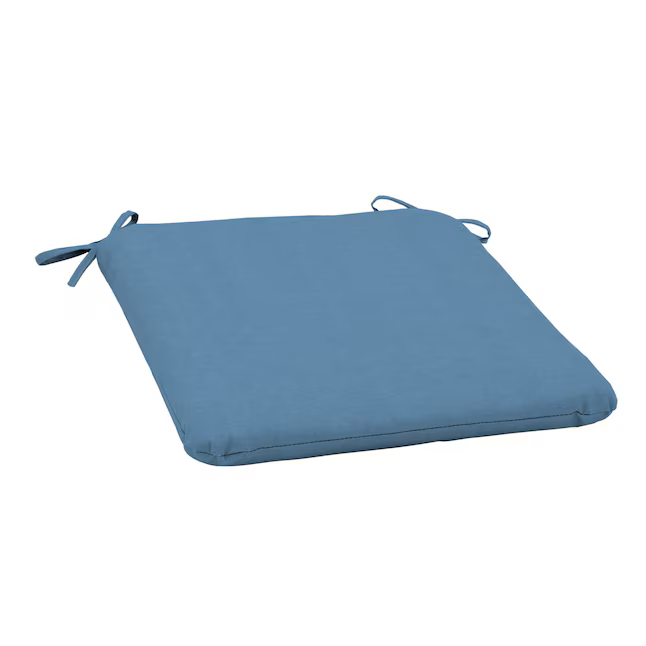 allen + roth 18-in x 19-in Cornflower Canvas Patio Chair Cushion