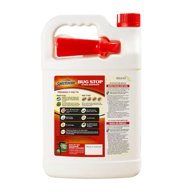 Spectracide Bug Stop Home Barrier Spray para matar insectos de 1 galón