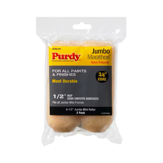 Purdy Marathon 2er-Pack 4,5 Zoll x 1/2 Zoll Nap Mini Knit Farbrollerbezug aus Nylon/Polyester