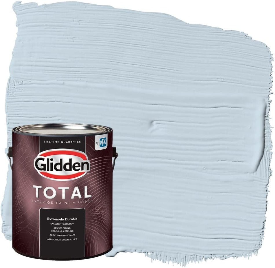 Glidden Total Exterior Paint & Primer Semi-Gloss, Calm Sea