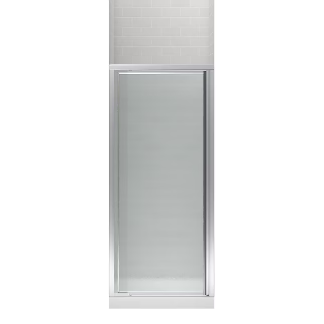 Sterling Deluxe Silver 27-1/2-in to 31-1/4-in W x 65.5-in H Framed Pivot Shower Door