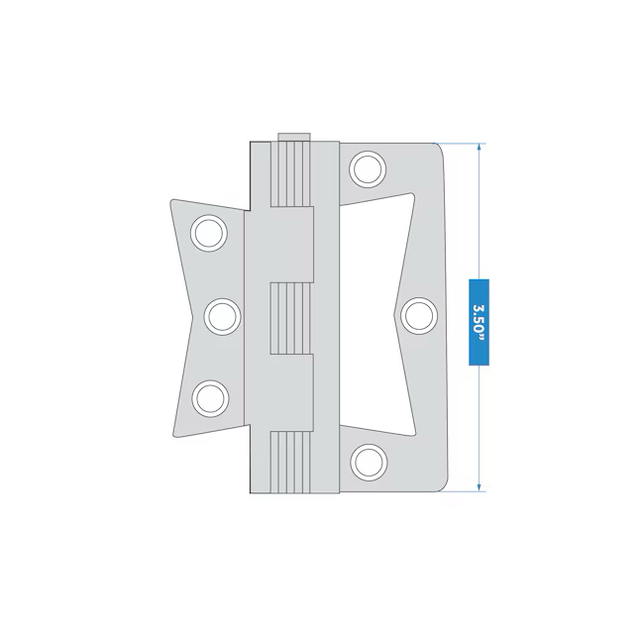 Bisagra para puerta plegable sin embutir de bronce frotado con aceite de 3,5 pulgadas RELIABILT (paquete de 2)